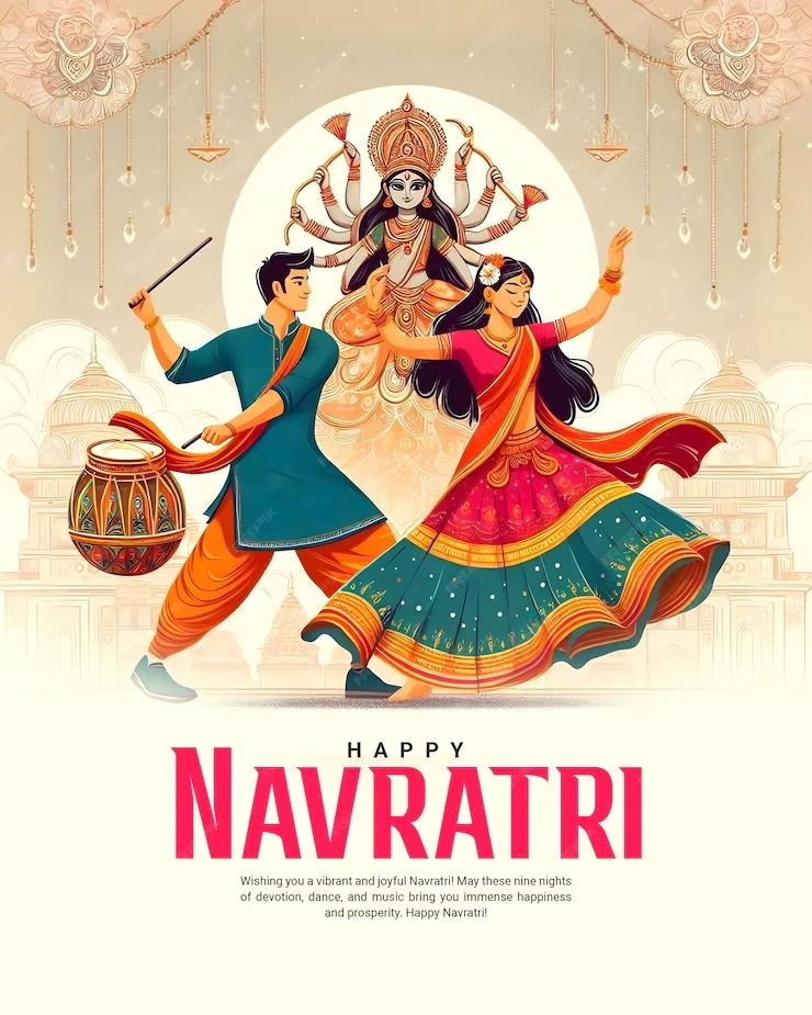 Garba Night Essentials: Free Navratri Templates for Couples