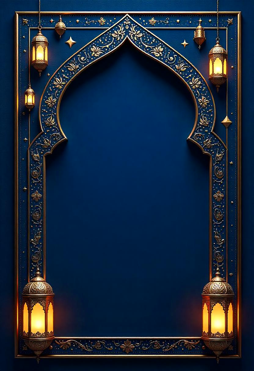 Golden Islamic Frame Elegance