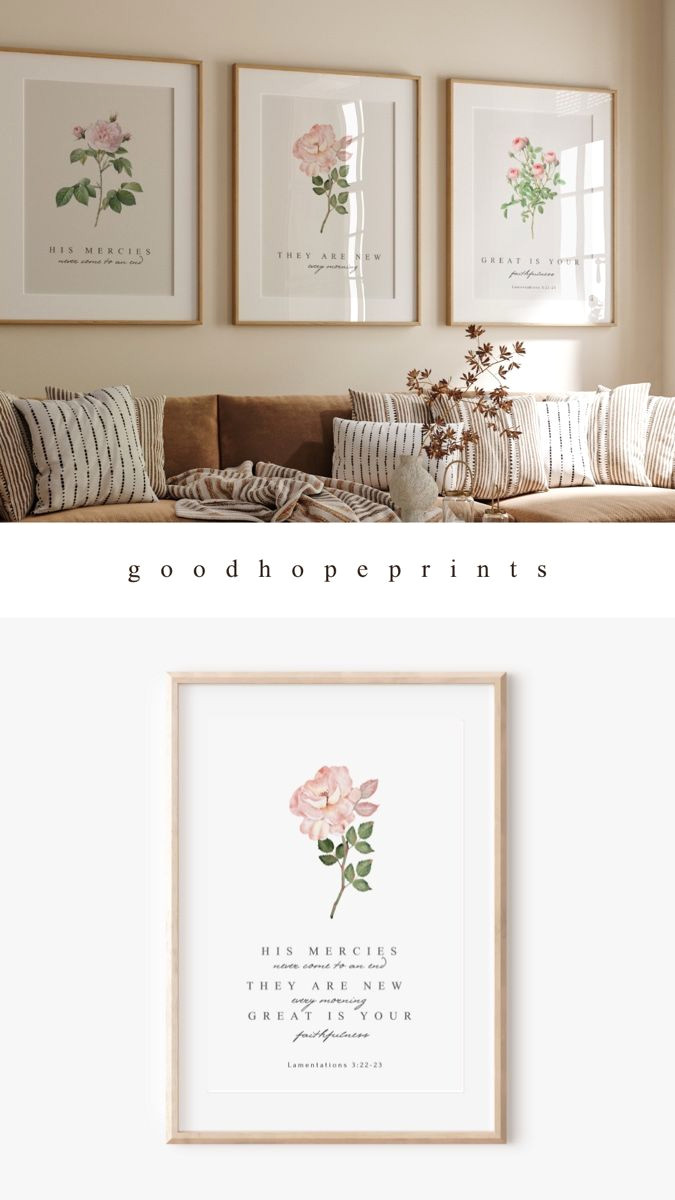 Morning Mercies: Fresh Hope in Floral Wall Art Morning Mercies: Fresh Hope in Floral Wall Art