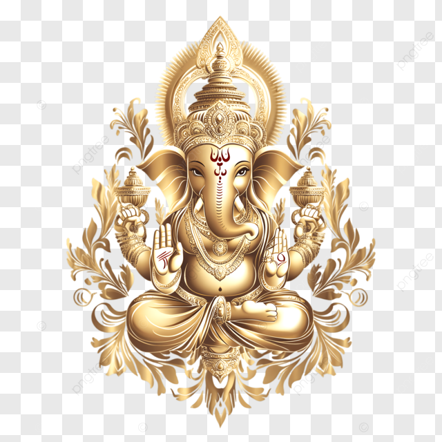 Golden Ganesha Icon: Free SVG & PNG Downloads