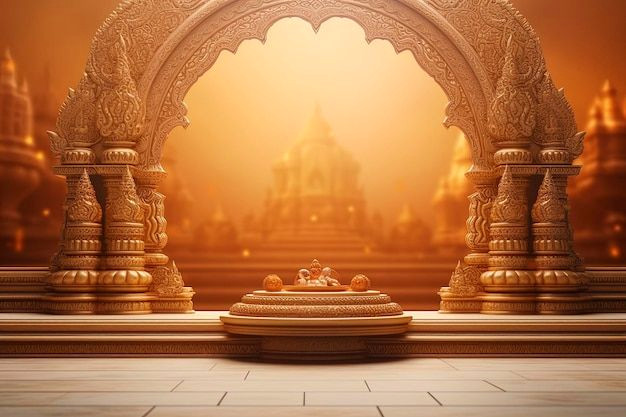 Serene Hindu Atmosphere: AI-Generated Bliss Serene Hindu Atmosphere: AI-Generated Bliss