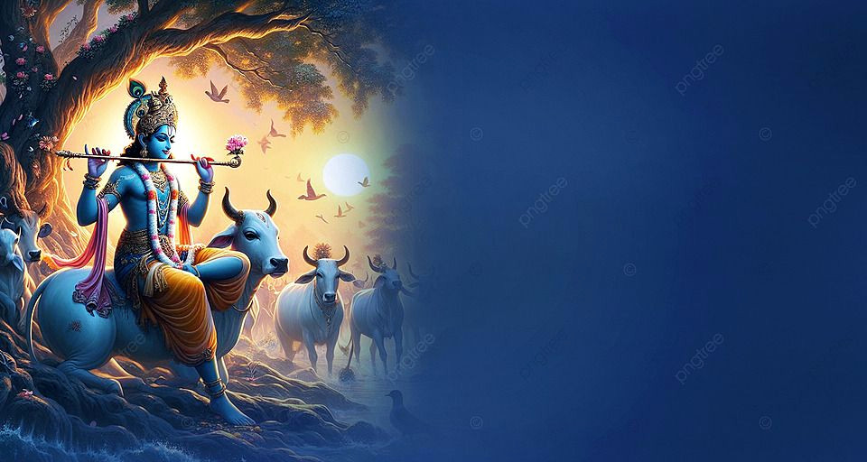 Krishna’s Sunset Serenade: Free Flute Backgrounds Krishna’s Sunset Serenade: Free Flute Backgrounds