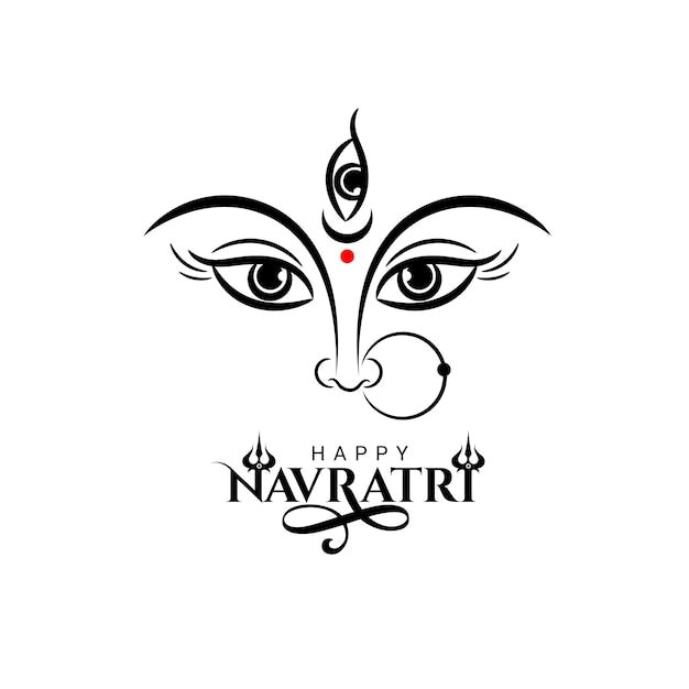 Navratri Greetings: Colorful Maa Durga Illustrations Navratri Greetings: Colorful Maa Durga Illustrations