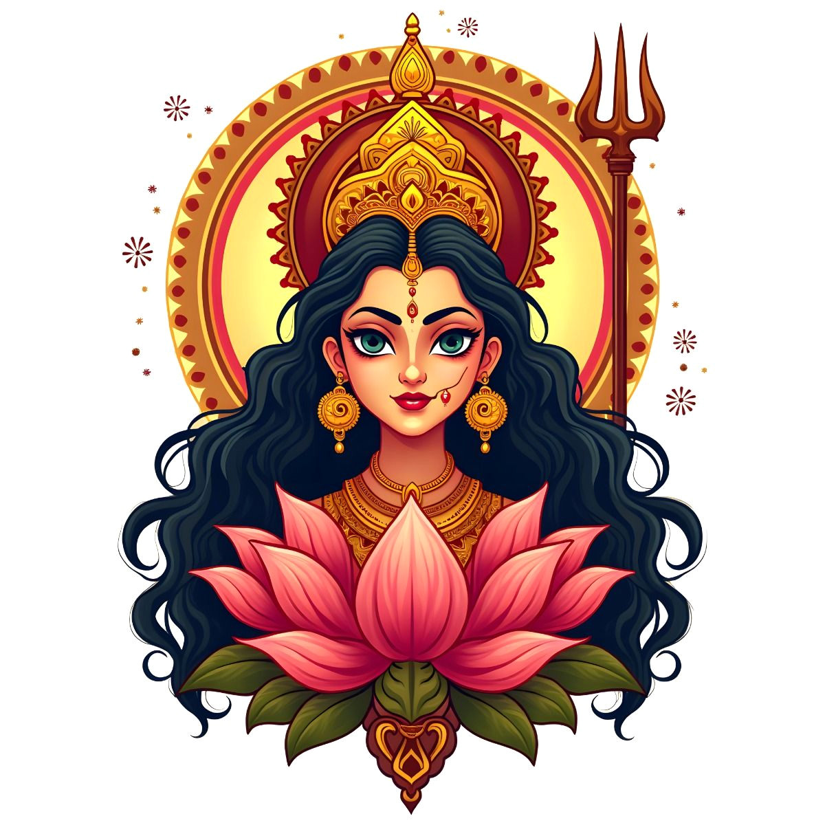 9 Divine Goddesses: Navratri Inspiration Background