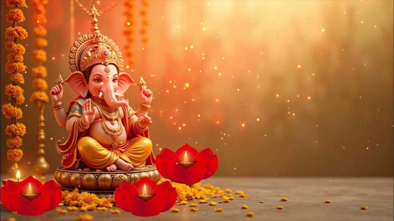 Ganesh 3D Background Video for Festive Events Ganesh 3D Background Video for Festive Events