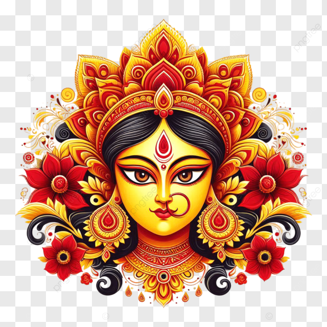 Free Durga PNG: Vibrant Floral Decor for Navratri Goddess Free Durga PNG: Vibrant Floral Decor for Navratri Goddess
